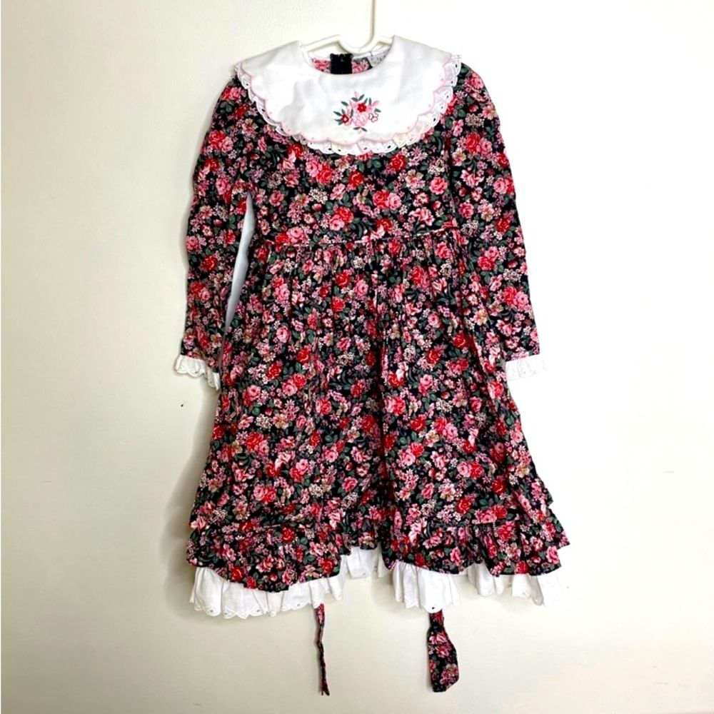 Vintage 1990s Ruth of‎ Carolina 2 Piece Floral Dress